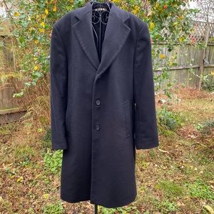 Michael Kors Wool Cashmere Black Overcoat Suit Dress Trench Coat